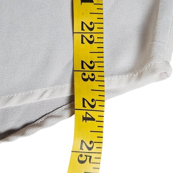 Chloe K Lace Blouse Cream Black Trim Long Sleeve L Coquette Workwear Chic - Picture 8 of 10